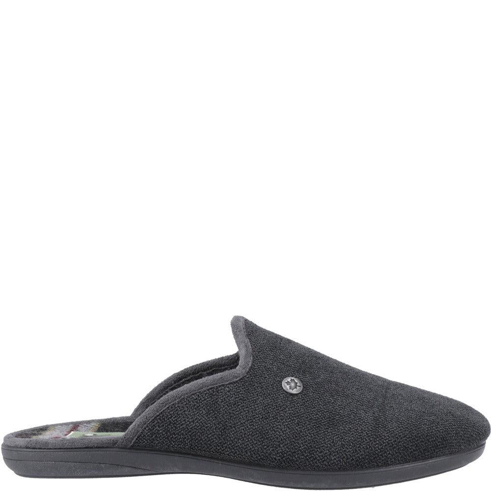 Cotswold Spelsbury blue warm lined slip on mule slippers