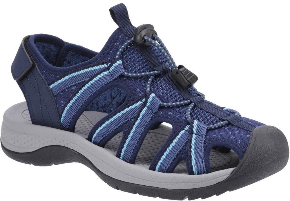 Cotswold Upton womens navy blue touch fastening caged walking sandals