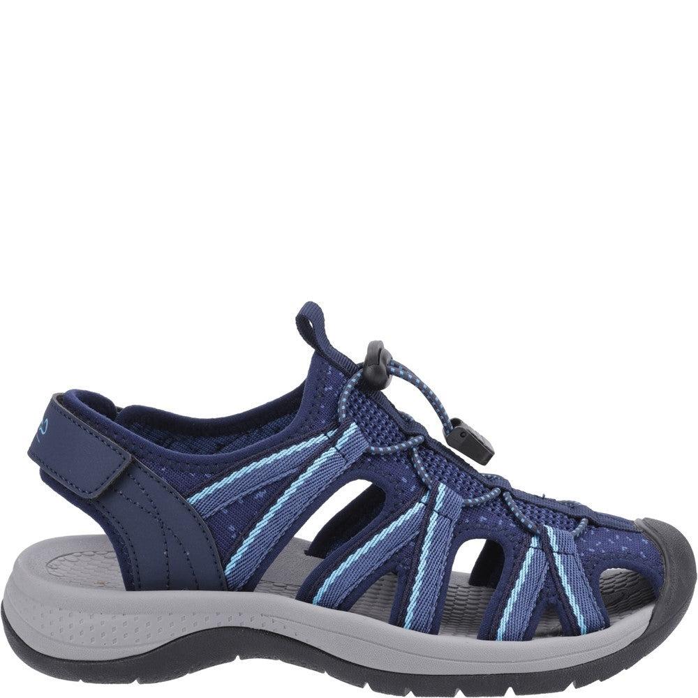 Cotswold Upton womens navy blue touch fastening caged walking sandals