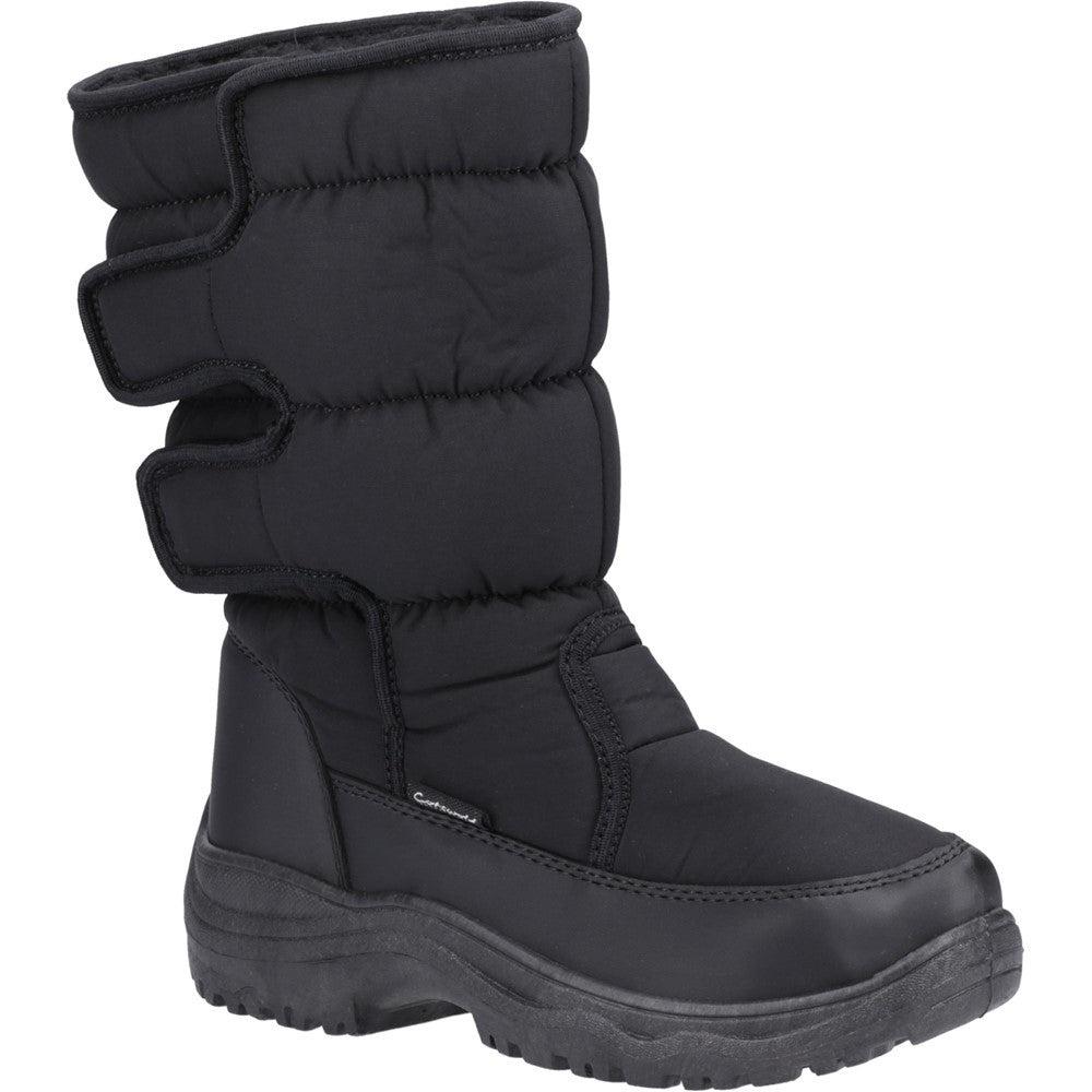 Cotswold Welland womens black water resistant winter snowboots