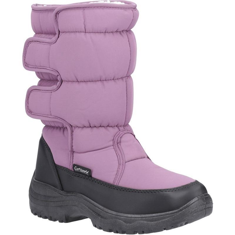 Cotswold Welland womens purple water resistant winter snowboots