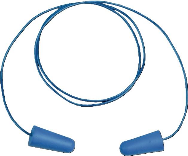 Blue detectable scannable food industry metal detector corded earplugs - pack 200