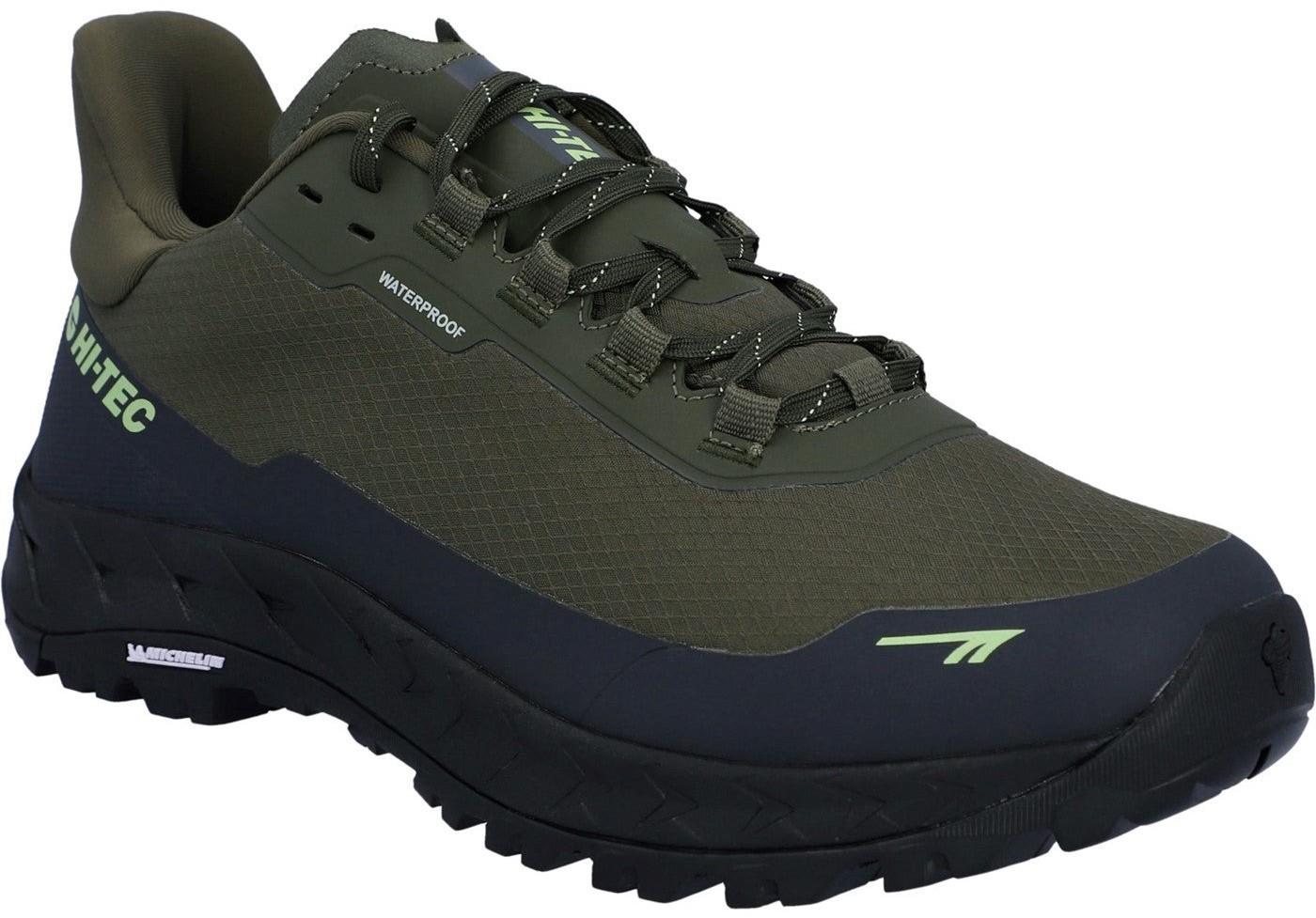 Hi-Tec Altitude Lite green waterproof lightweight walking hiking trainers shoes