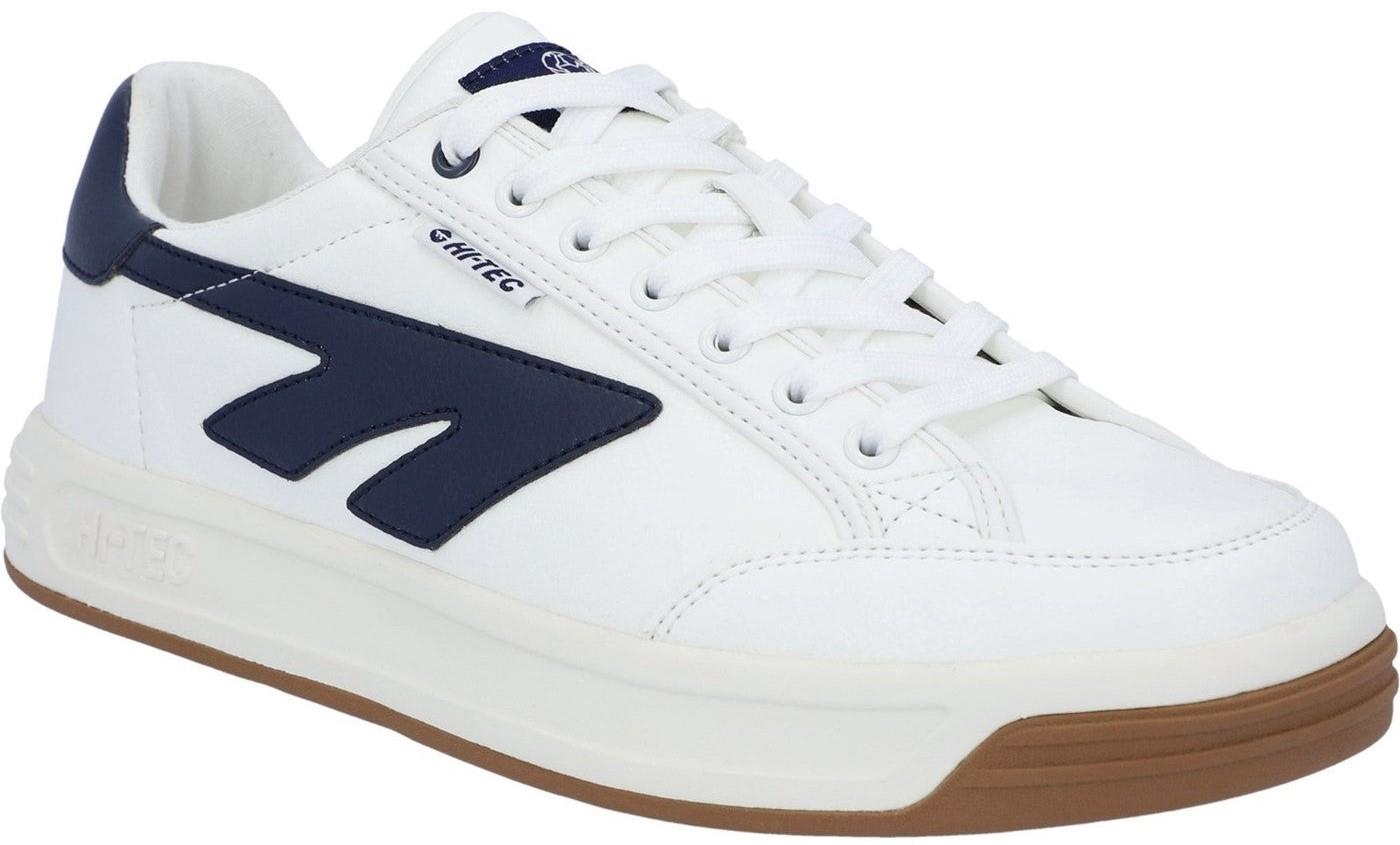 Hi-Tec Freedom white/navy lace up court trainers shoes
