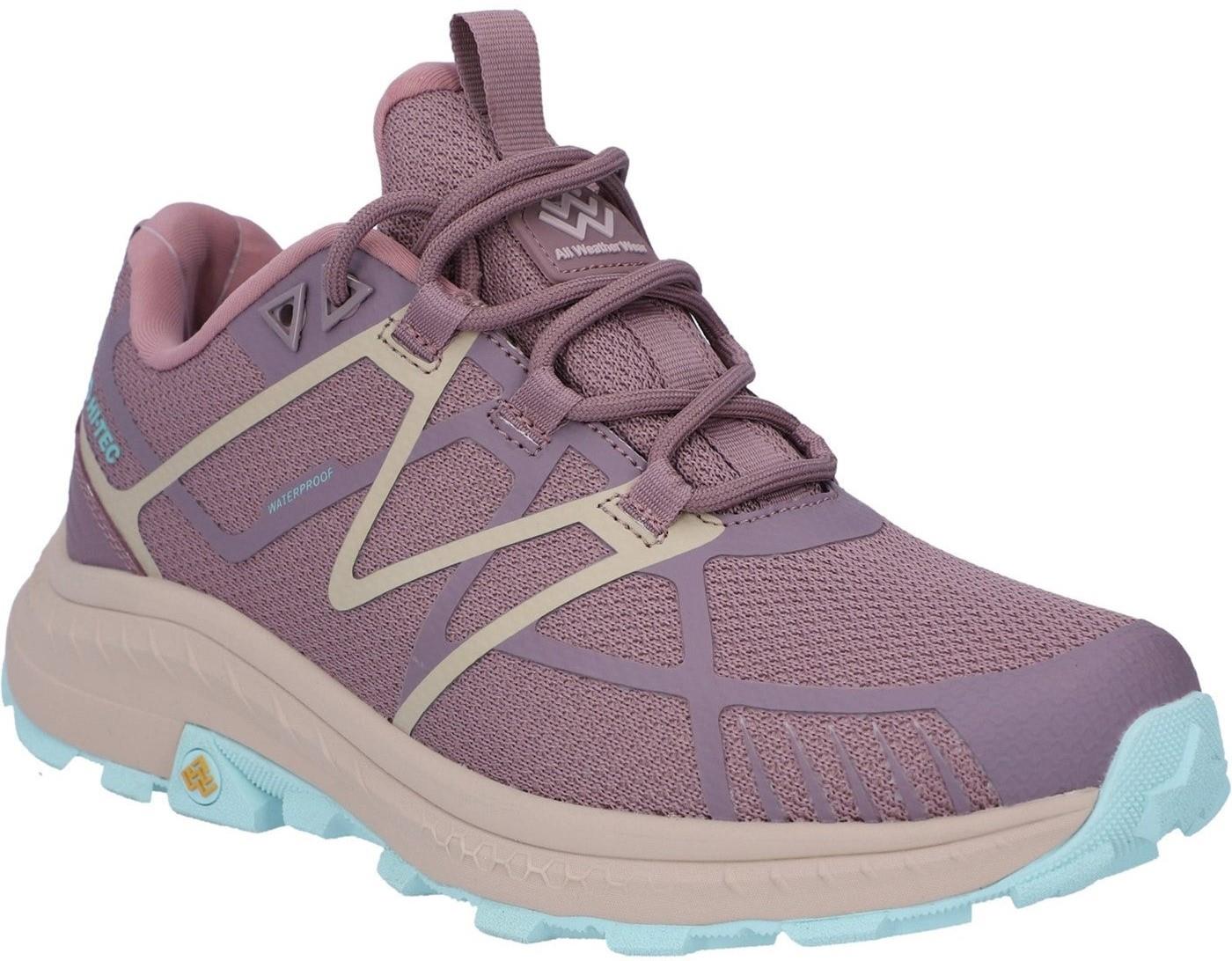 Hi-Tec Mauna womens rose waterproof lightweight walking hiking trainers shoes