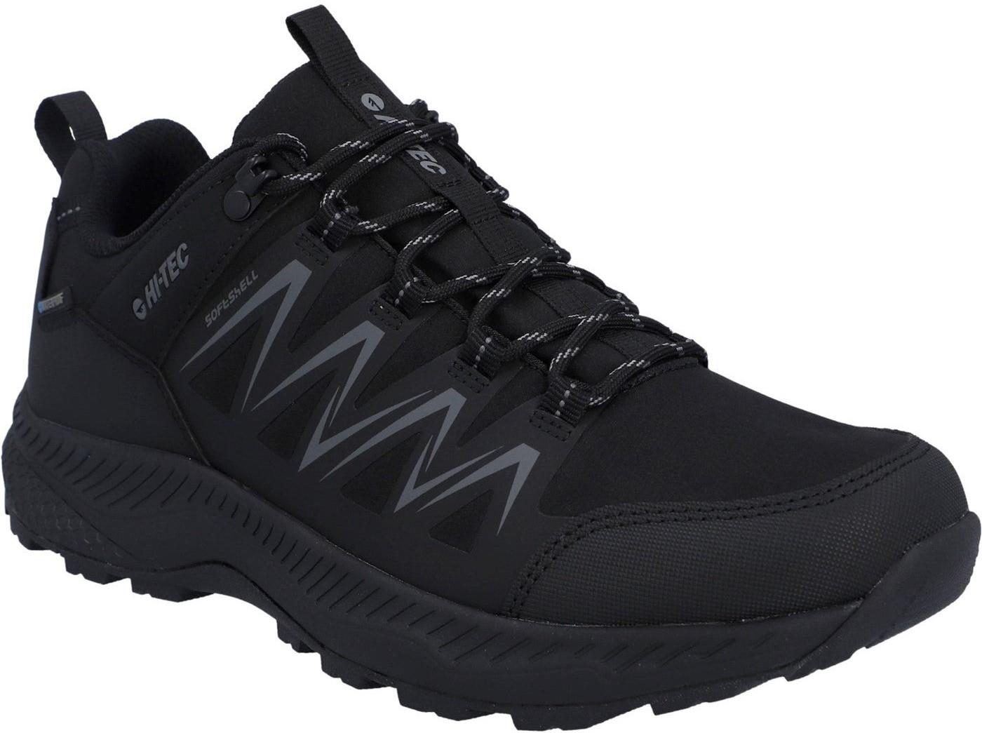 Hi-Tec Stealth Low black waterproof trail hiking walking shoes