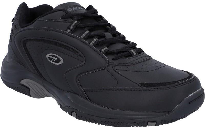 Hi-Tec Blast Lite black wide fit lightweight lace up trainers shoes
