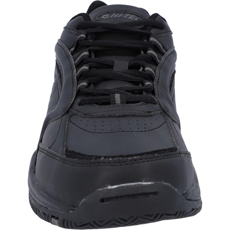 Hi-Tec Blast Lite black wide fit lightweight lace up trainers shoes