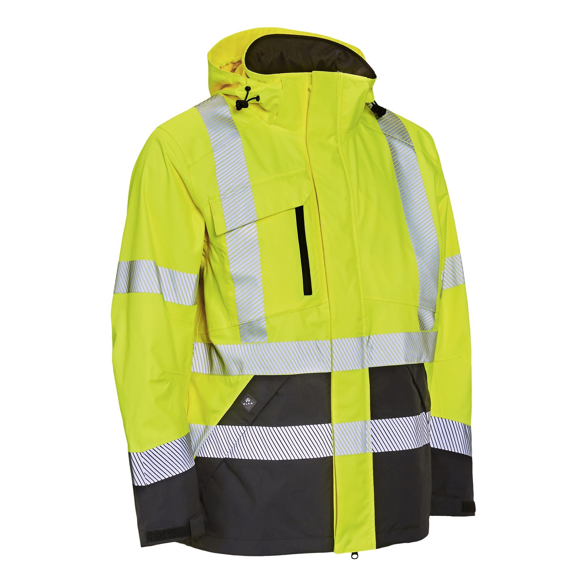 Elka Visible Xtreme high visibility waterproof breathable stretch jacket