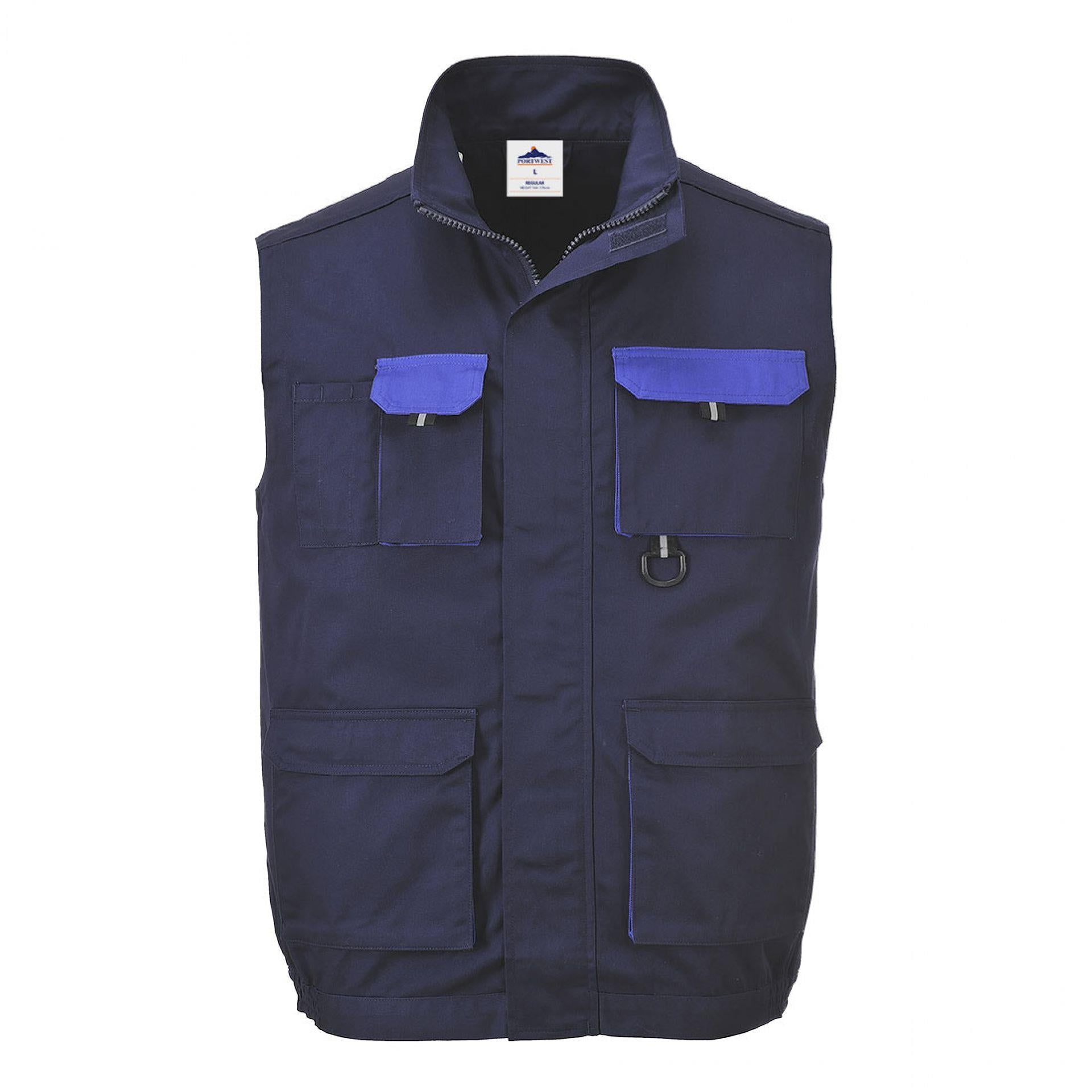 Portwest Texo navy contrast gilet work bodywarmer size medium #TX19