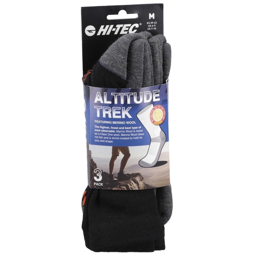 Hi-Tec Altitude Trek merino wool mix crew sock - 3 pairs