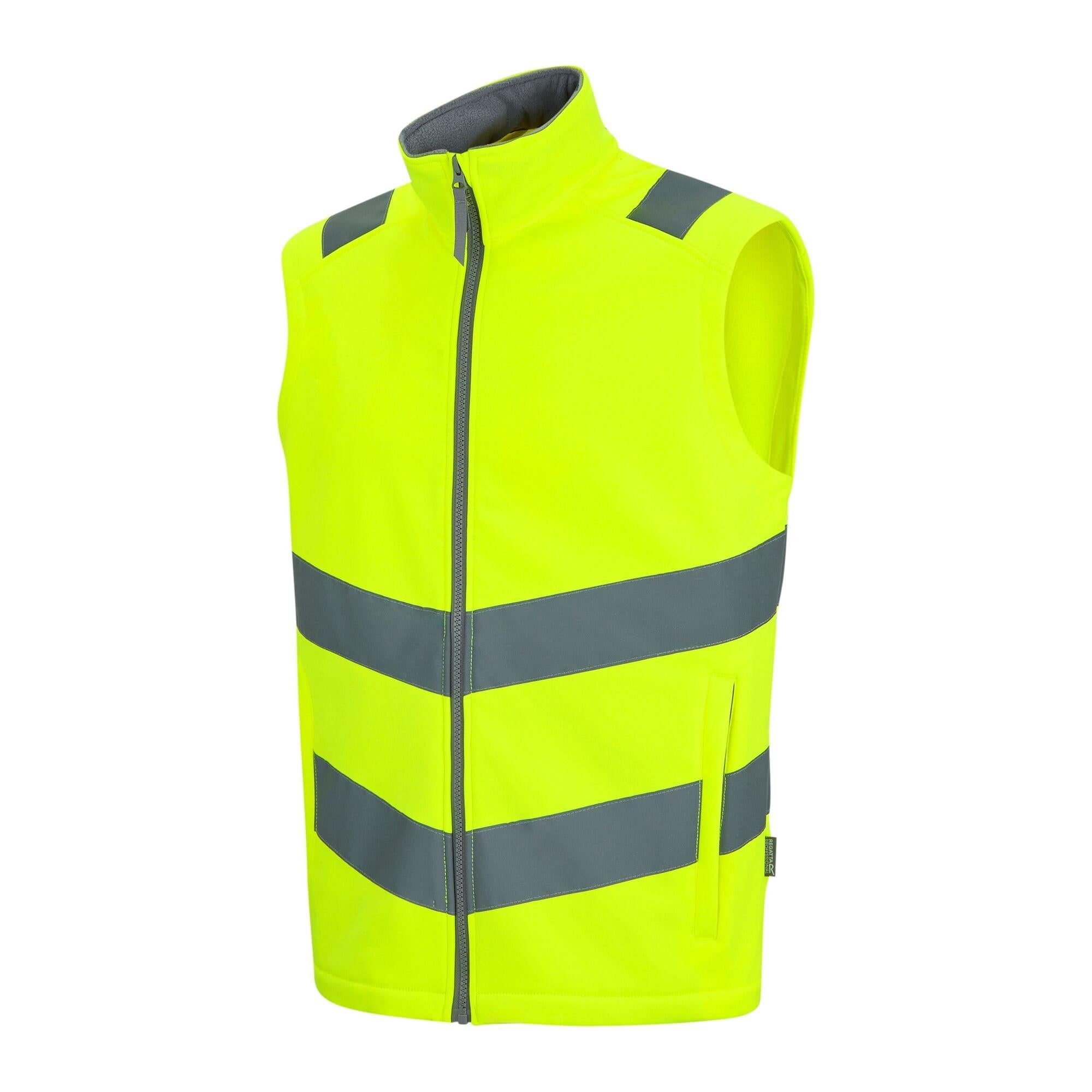 Regatta Hi-Vis Pro Contract Ablaze yellow warm work bodywarmer TRB201