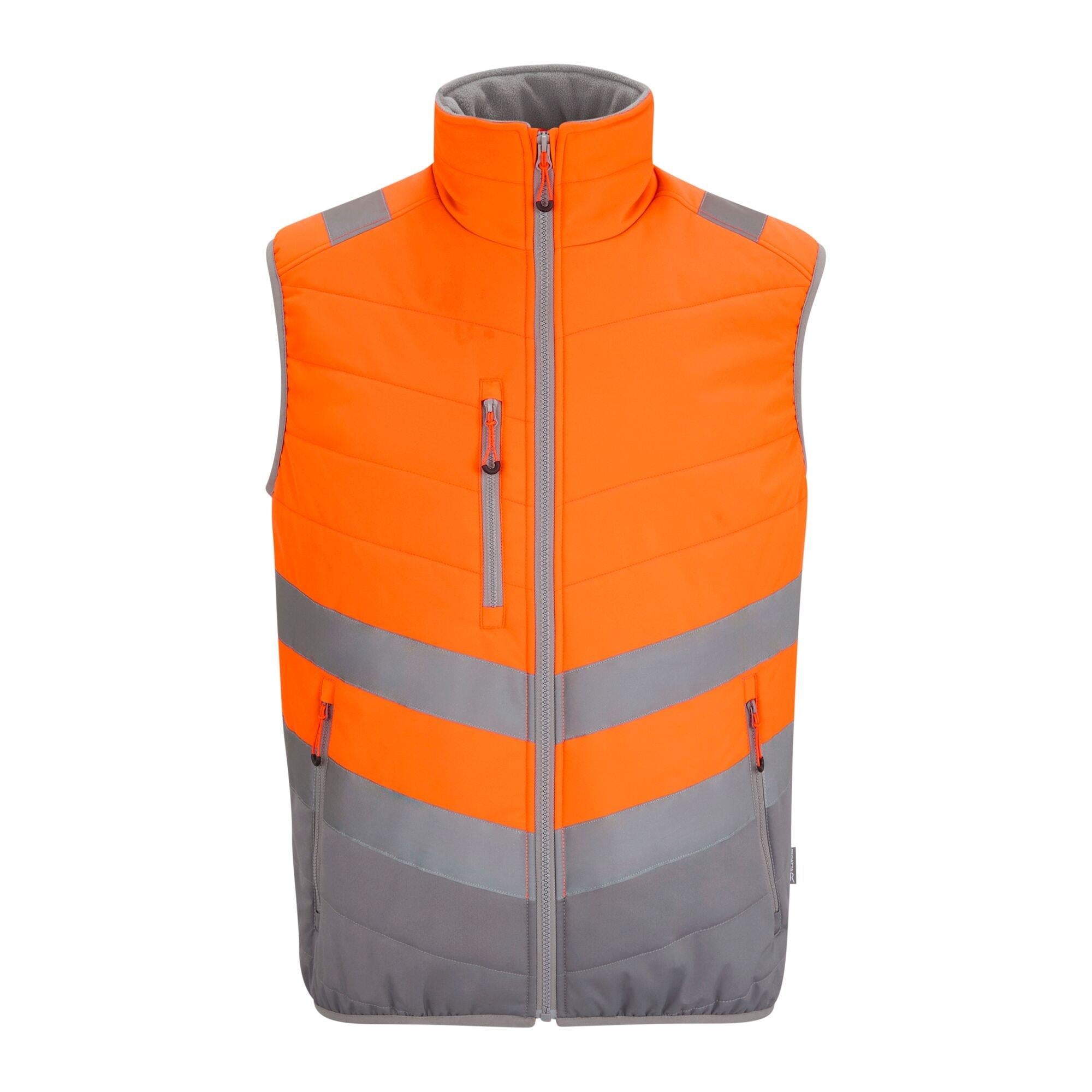 Regatta orange high visibility two tone thermal work bodywarmer TRB202