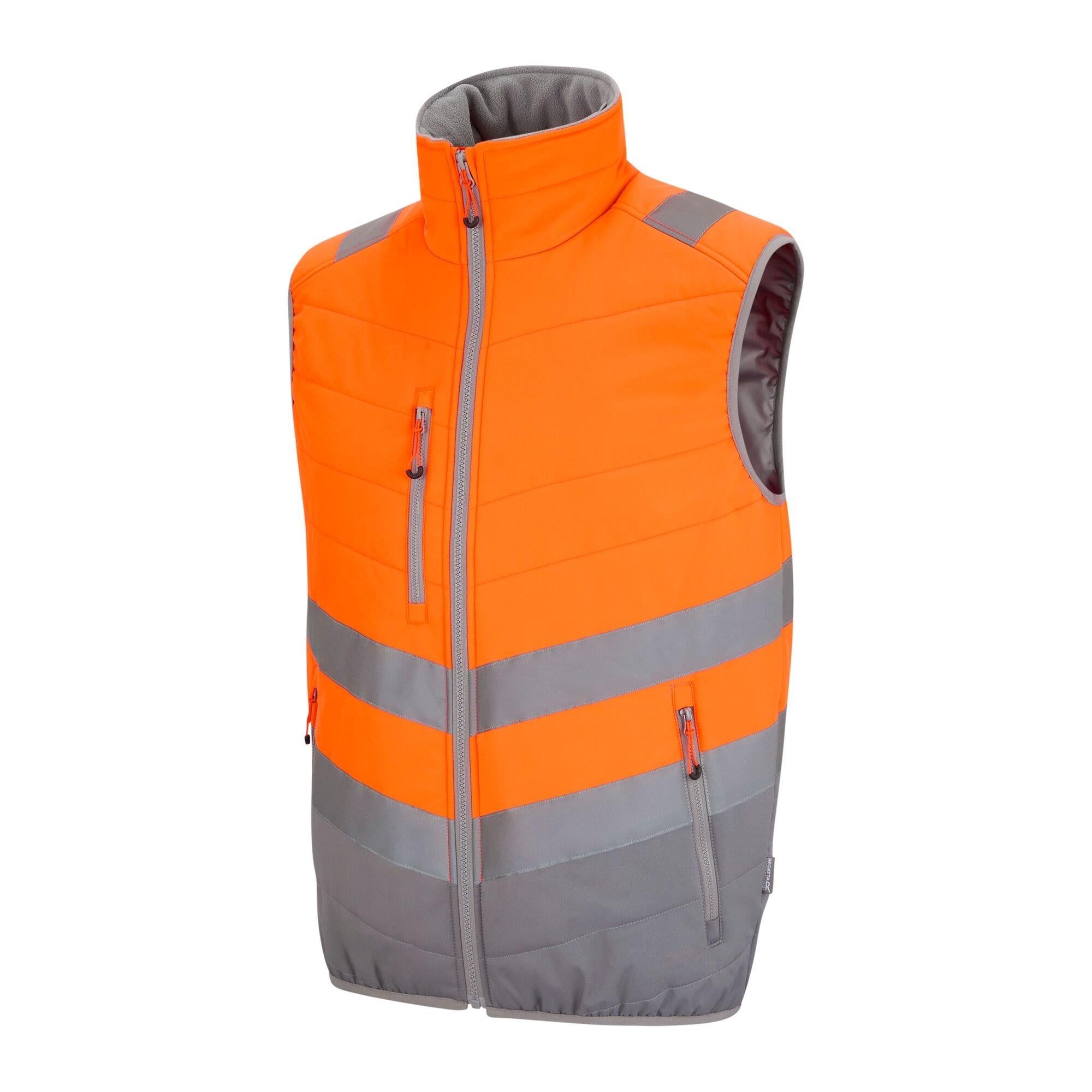 Regatta orange high visibility two tone thermal work bodywarmer TRB202