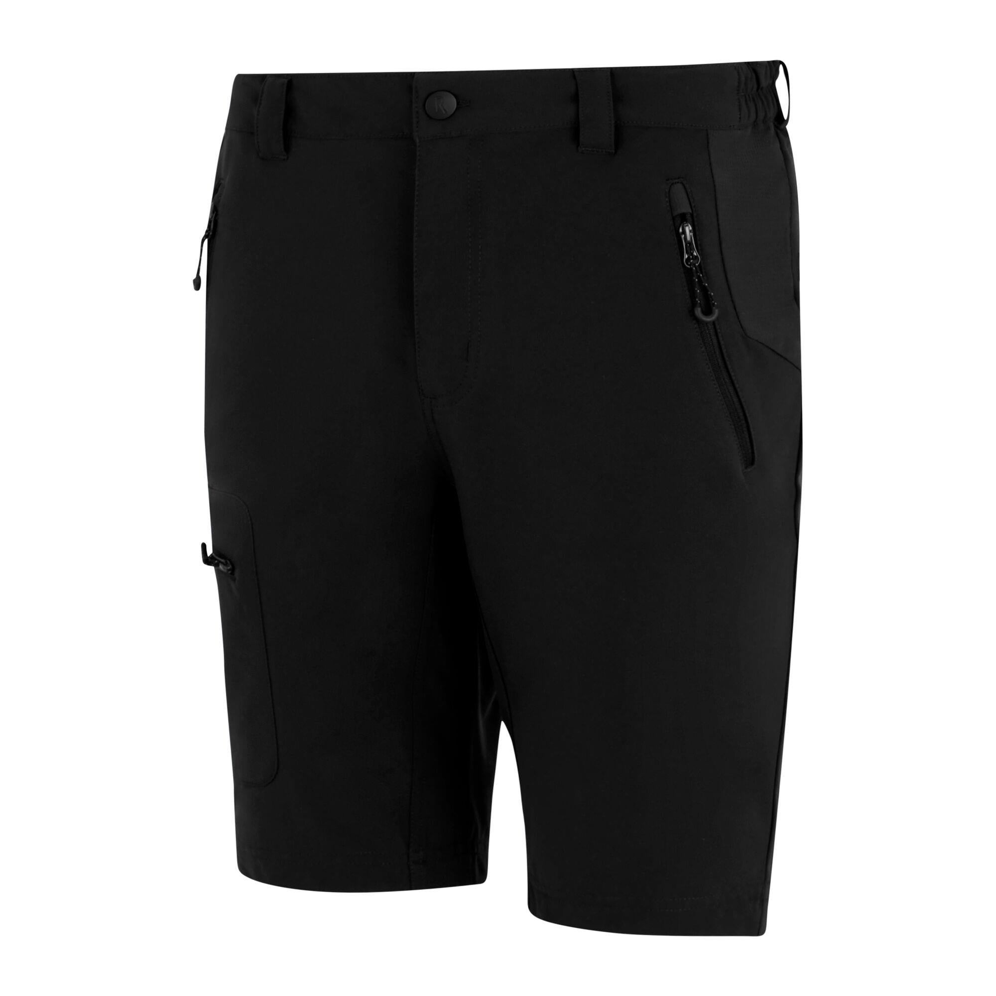 Regatta Prolite Stretch black multi pocket work shorts TRJ613