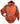 High visibility orange windproof quilted concealed hood bomber jacket