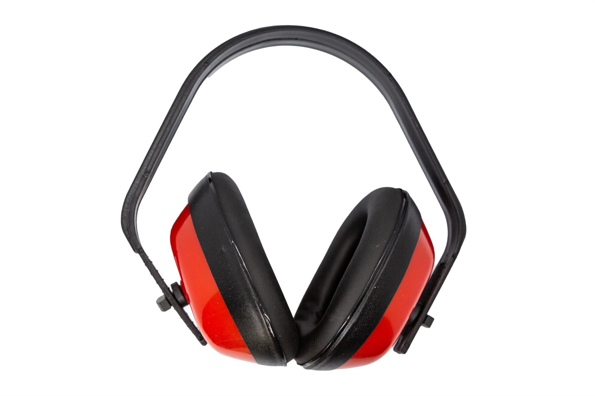 Red headband ear defenders SNR 27.6dB