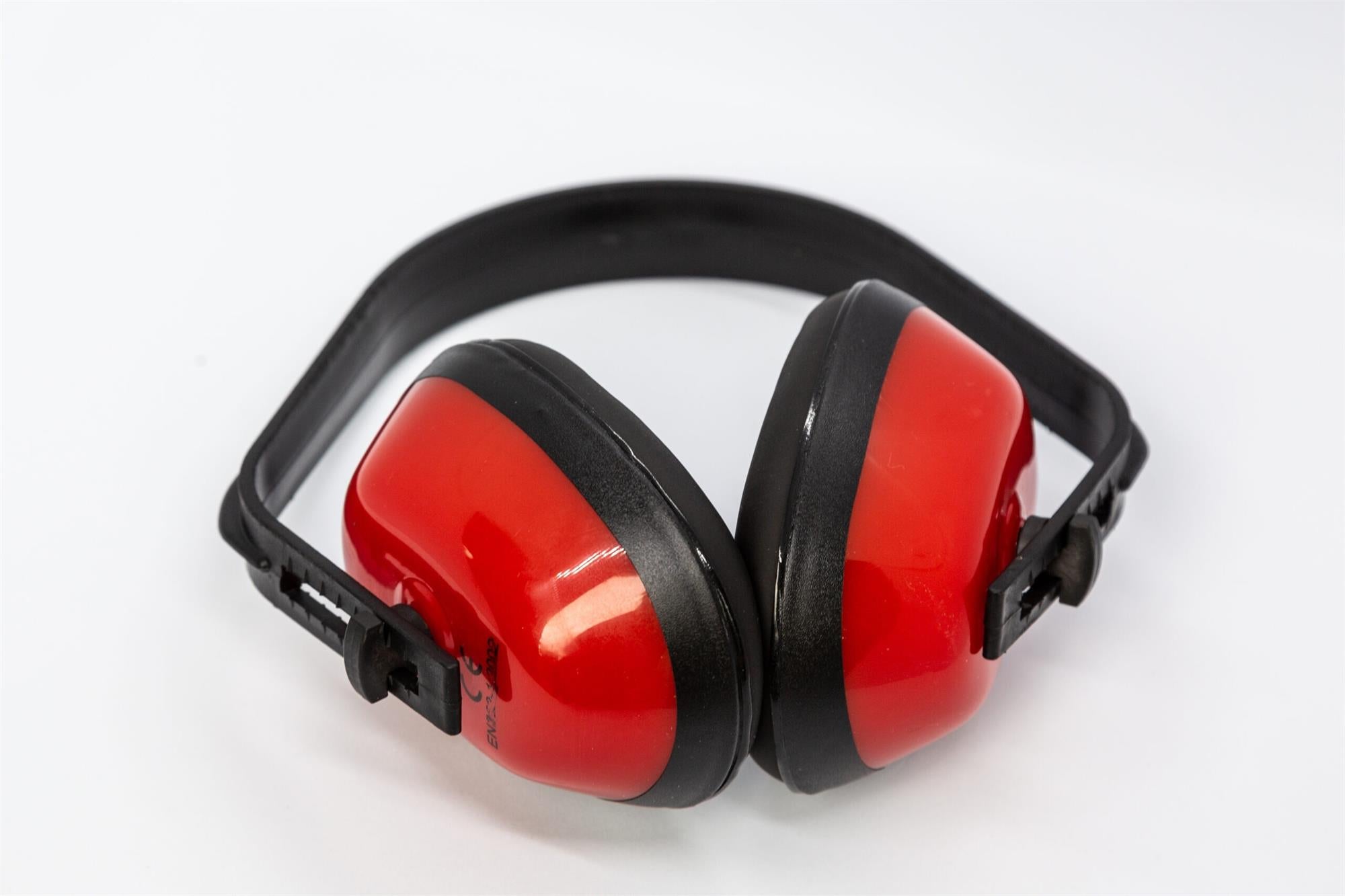 Red headband ear defenders SNR 27.6dB