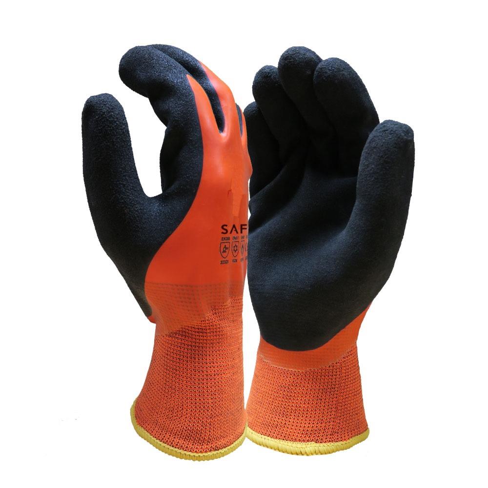Thermal waterproof latex fully coated manual handling glove