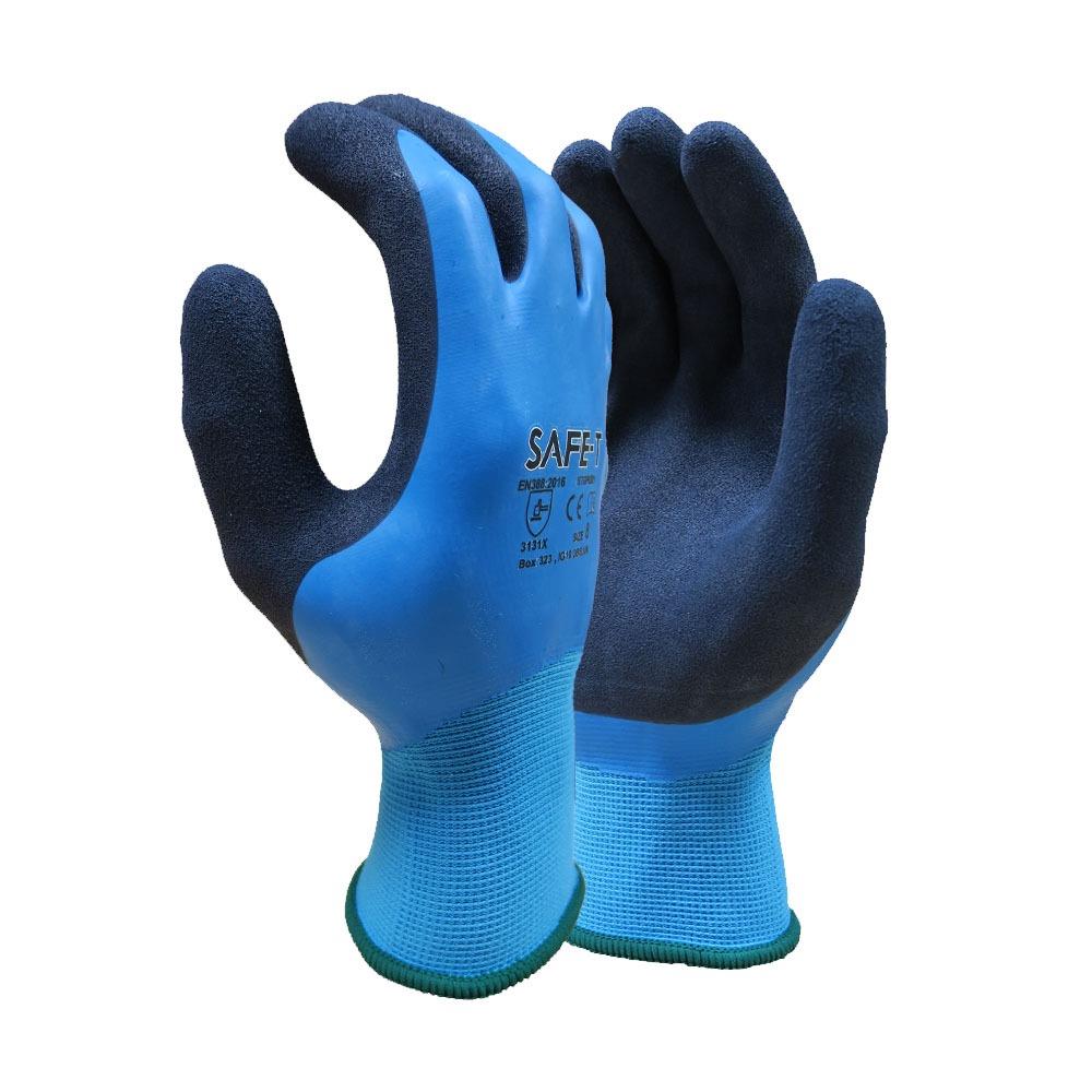 Waterproof foam latex grip wet and dry breathable back work gloves