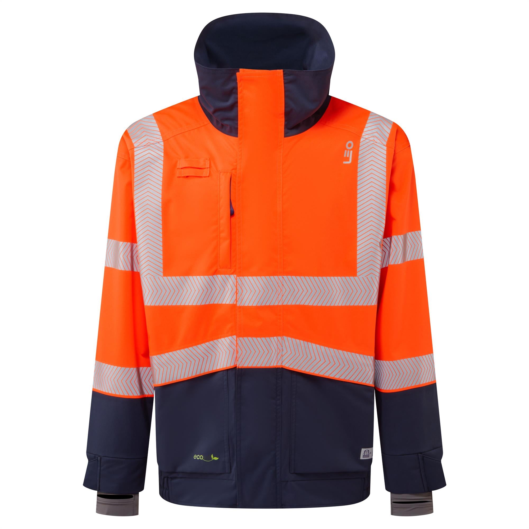 Leo Dartmoor EcoViz orange/navy high visibility rail work bomber jacket J05