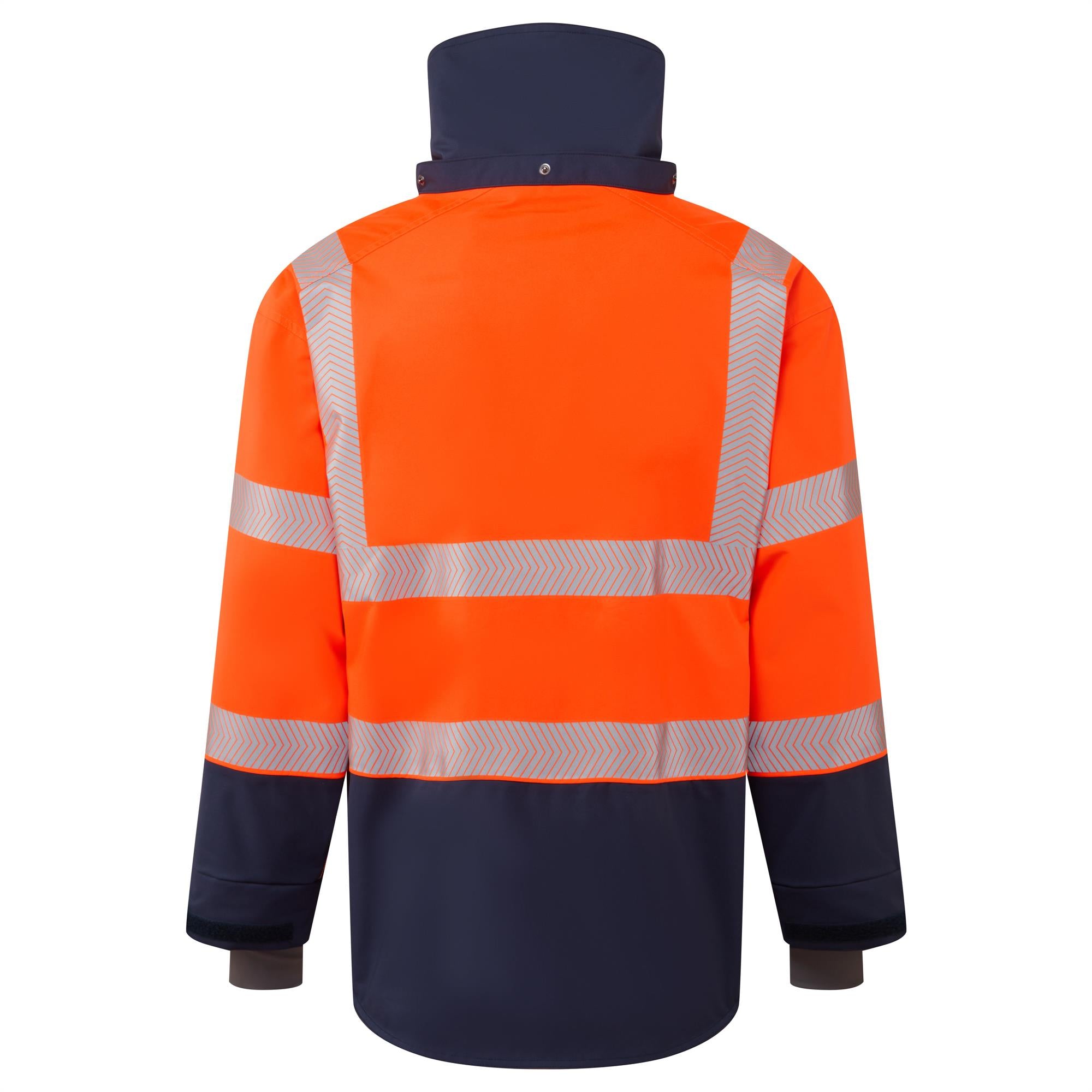 Leo Dartmoor EcoViz orange/navy high visibility rail work bomber jacket J05