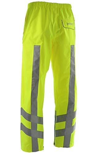 High visibility waterproof over-trousers with zip ankle size XL