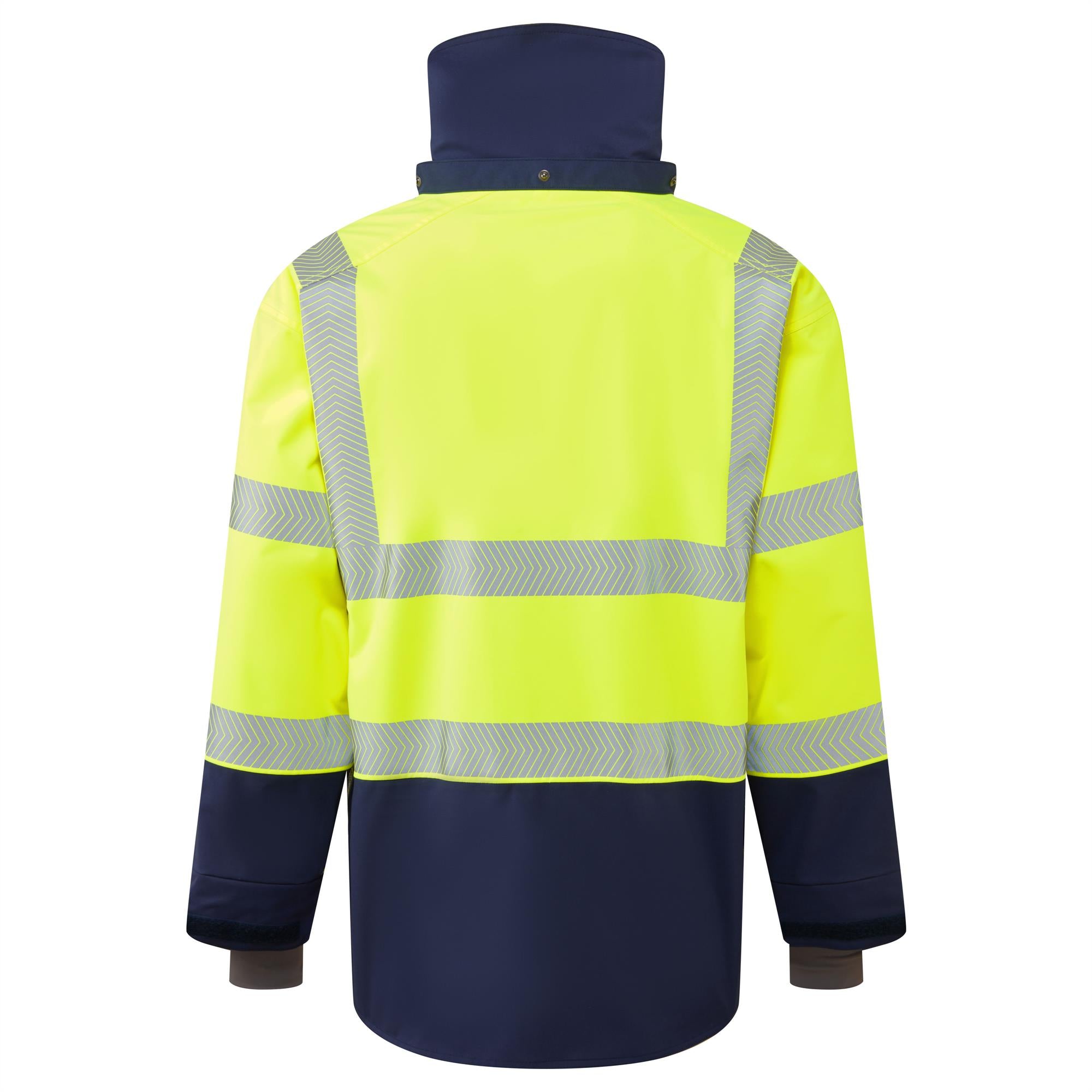 Leo Dartmoor EcoViz yellow/navy high visibility work bomber jacket J05
