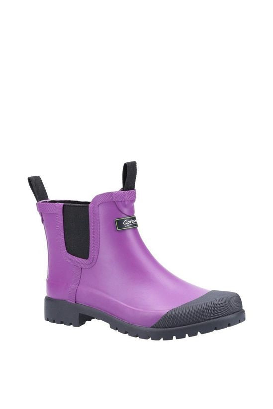 Cotswold Blenheim purple women's rubber waterproof ankle wellington boot