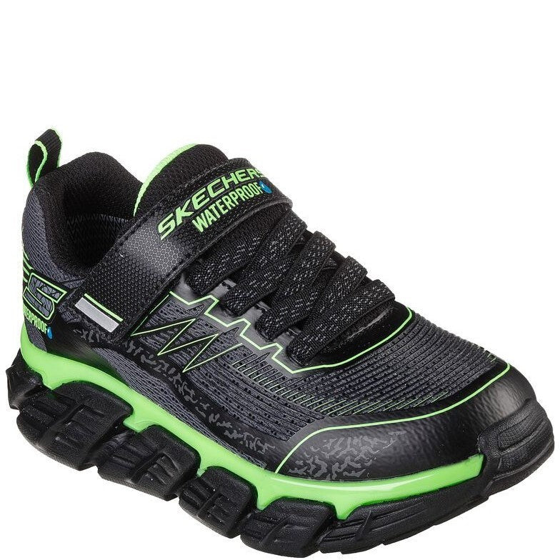 Skechers Tech-Grip kids grey touch fasten trainer #SK403805L