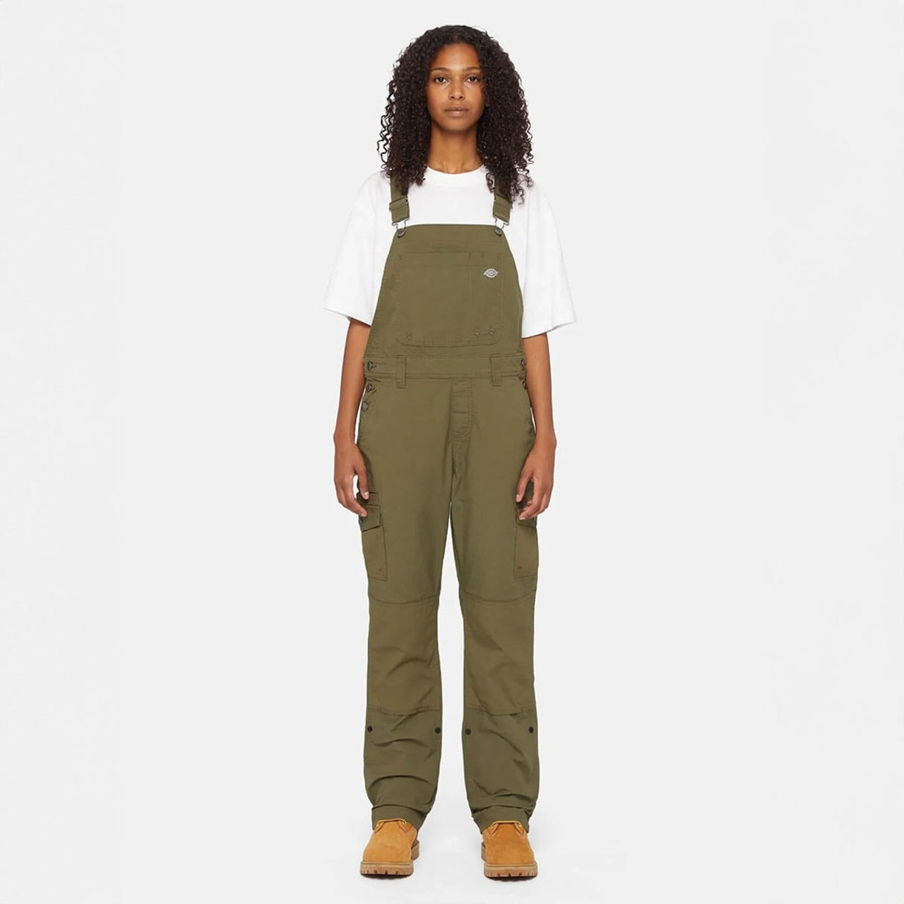 Dickies green women's cotton/nylon work bib and brace overall